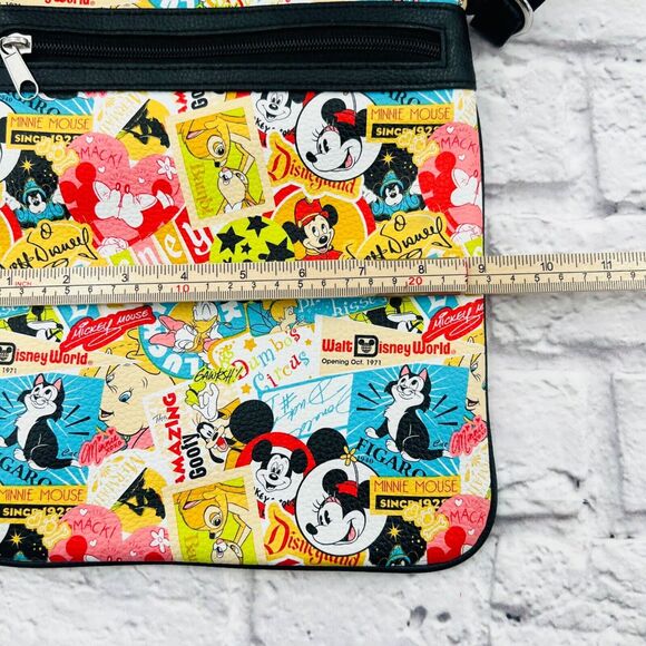 Disney‎ Parks Crossbody Purse Colorful Mickey & Friends Design Adjustable Strap - Picture 9 of 13